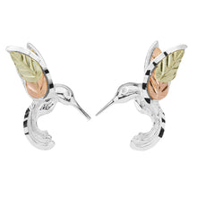 Sterling Silver Black Hills Gold Hummingbird Earrings I - Jewelry