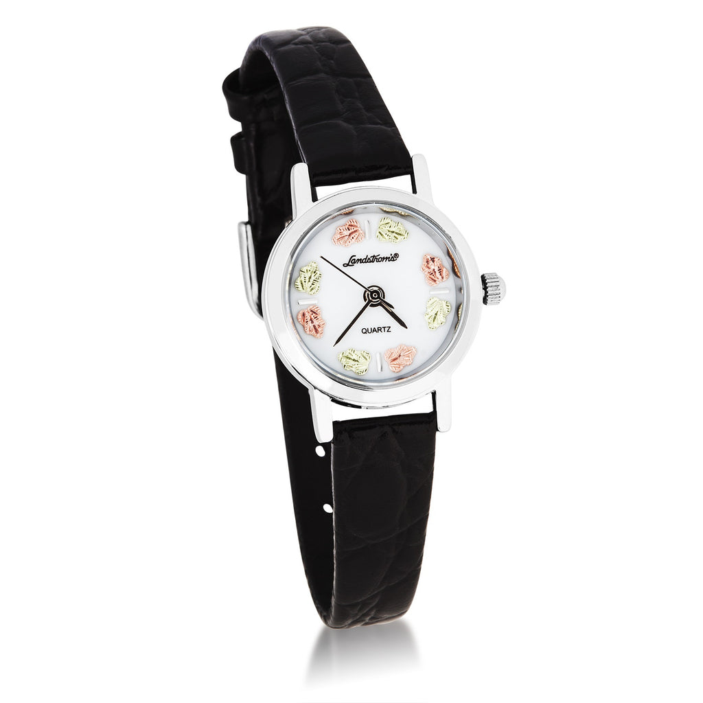 Classic Sterling Silver Black Hills Gold Mens Watch Fortune And