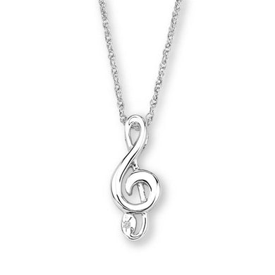 Sterling Silver Black Hills Gold Musical Note Pendant - Jewelry