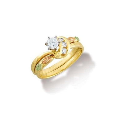 Black Hills Gold 14K Wedding Diamond Ring II - Jewelry