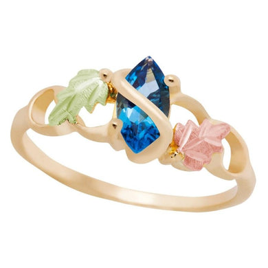Black Hills Gold Blue Topaz Ring II - Jewelry