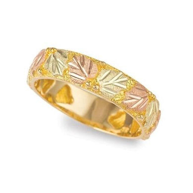 Black Hills Gold Paired Leaves Ring - Jewelry
