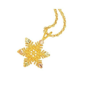Black Hills Gold Snowflake Pendant & Necklace II - Jewelry