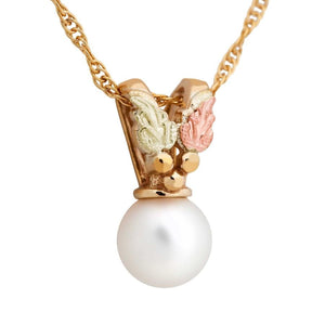 Black Hills Gold Shimmering Pearl Pendant & Necklace II - Jewelry