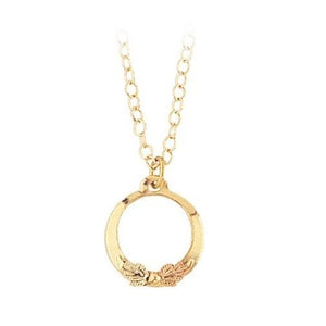 Black Hills Gold Pretty Loop Pendant & Necklace - Jewelry