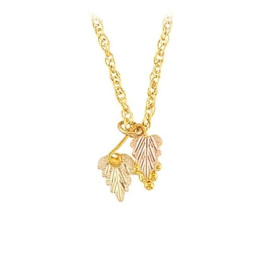 Black Hills Gold Classic Foliage Pendant & Necklace VI - Jewelry