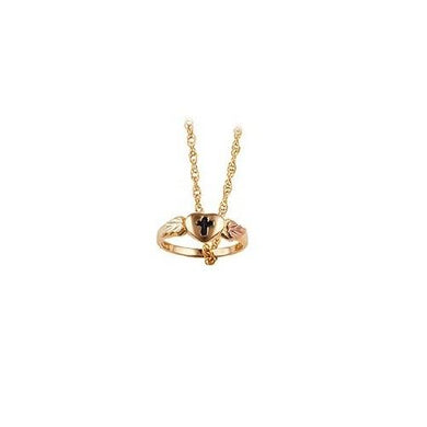 Black Hills Gold Cross Ring Pendant & Necklace - Jewelry