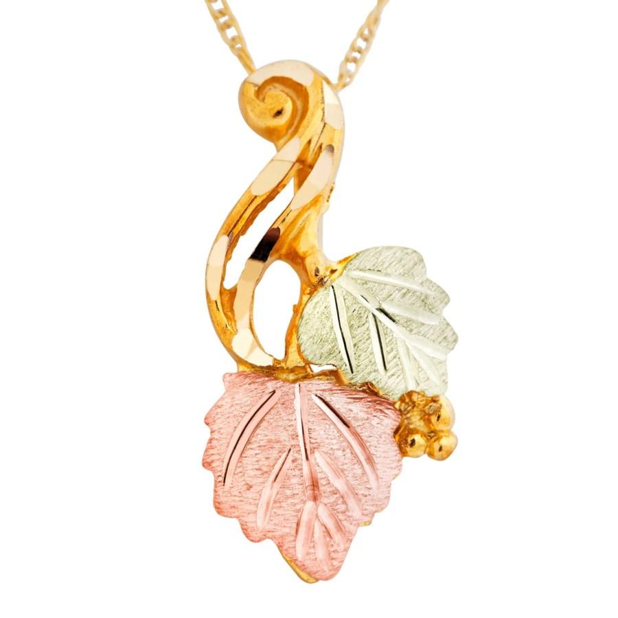 Black Hills Gold Classic Foliage Pendant & Necklace - Jewelry
