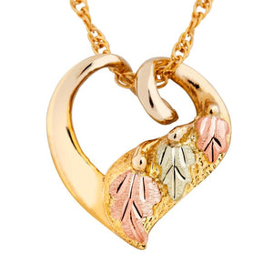 Black Hills Gold Bright Heart Pendant & Necklace - Jewelry