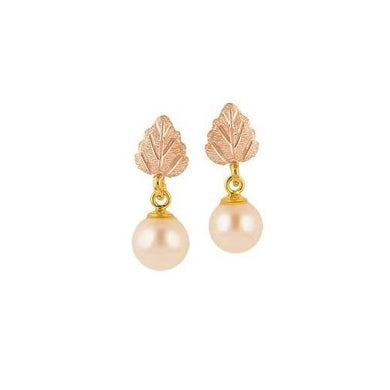 Pearl Drops Black Hills Gold Earrings - Jewelry