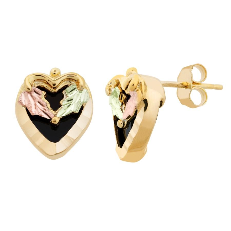 Black Hills Gold Dark Hearts Earrings - Jewelry