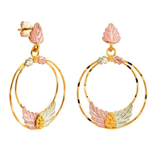 Delicate Loops Black Hills Gold Earrings I - Jewelry