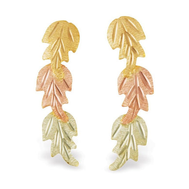 Colorful Autumn Black Hills Gold Earrings III - Jewelry