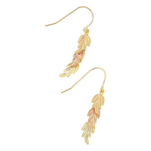 Colorful Autumn Black Hills Gold Earrings IV - Jewelry