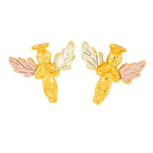 Golden Angels Black Hill Gold Earrings - Jewelry