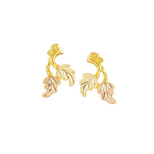 Lil Foliage Black Hills Gold Earrings - Jewelry