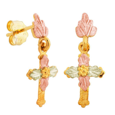 Brilliant Crosses Black Hills Gold Earrings - Jewelry