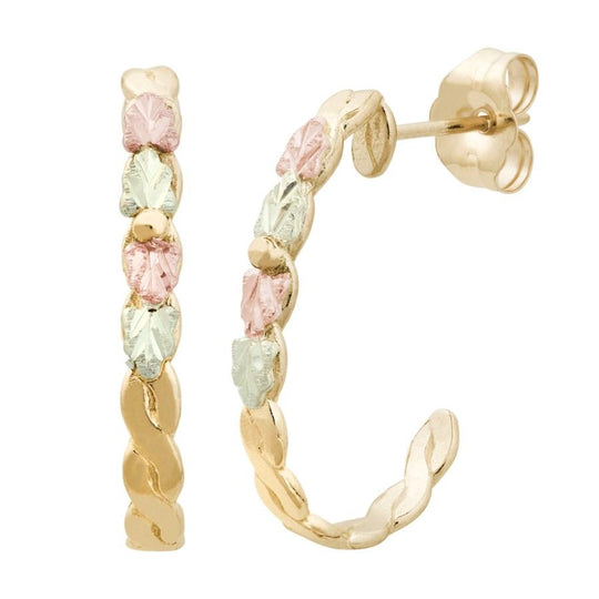 Traditional Black Hills Gold Earrings Style I - Jewelry