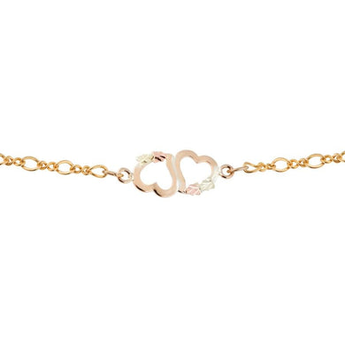 Petite Hearts 10k Ankle Bracelet - Black Hills Gold - Jewelry
