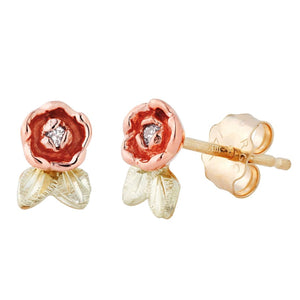Little Roses Black Hills Gold Earrings