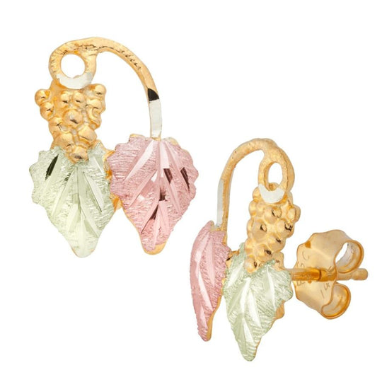 Traditional Black Hills Gold Earrings Style VII - Jewelry