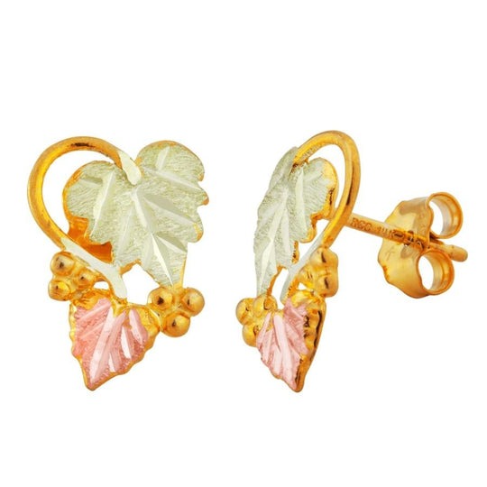 Traditional Type Black Hills Gold Earrings - Jewelryx