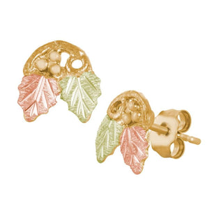 Little Leaves Black Hills Gold Earrings VIII - Jewelry