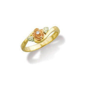 Diamond and Rose Ring III - Black Hills Gold - Jewelry