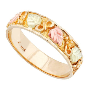 Mens Black Hills Gold Wedding Ring Style II - Jewelry