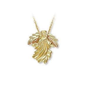 Black Hills Gold Angel Pendant & Necklace - Jewelry