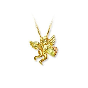 Black Hills Gold Cupid Pendant & Necklace - Jewelry