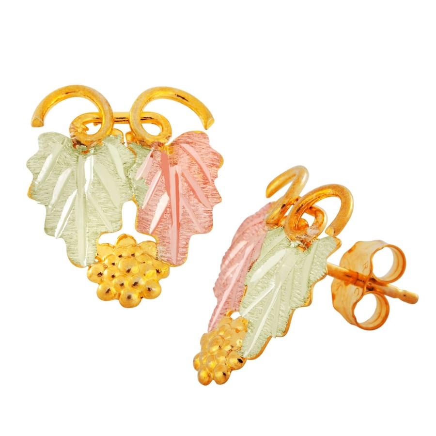 Traditional Type II Black Hills Gold Earrings - Jewelryx