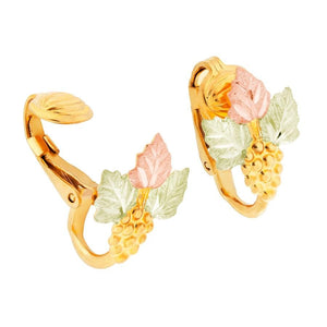 Foliage Clasp Black Hills Gold Earrings II - Jewelry