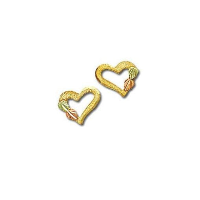 Hearts of Foliage Black Hills Gold Earrings III - Jewelry