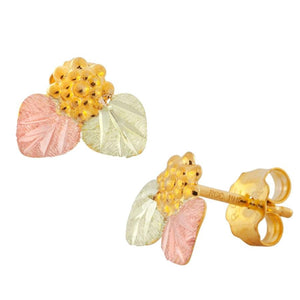 Petite Grapes Black Hills Gold Earrings - Jewelry