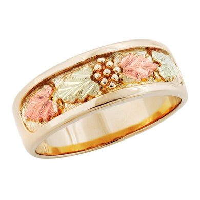 Mens Black Hills Gold Wedding Ring Style III - Jewelry