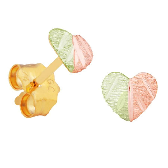 Petite Leaf Black Hills Gold Earrings - Jewelry