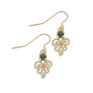 Fancy Mystic Fire Topaz Black Hills Gold Earrings - Jewelry