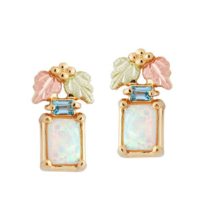 Magnificent Opal Black Hills Gold Earrings - Jewelry