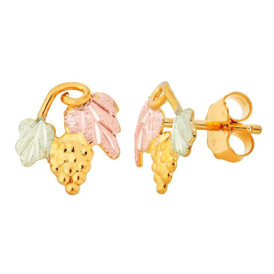 Traditional Black Hills Gold Earrings Style VI - Jewelry