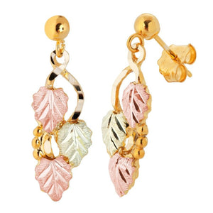 Traditional Black Hills Gold Earrings Style V - Jewelry