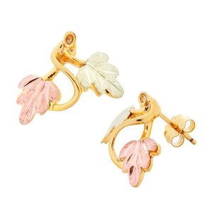 Little Leaves Black Hills Gold Earrings V - Jewelry