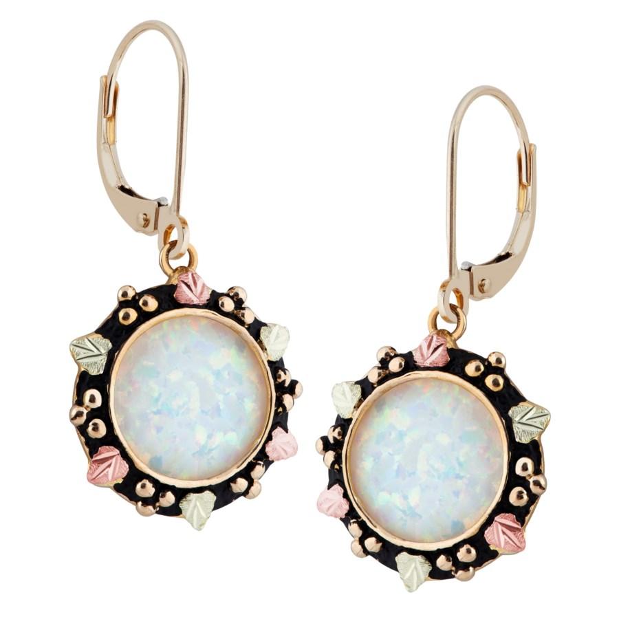 Opal 14K Black Hills Gold Earrings - Jewelry