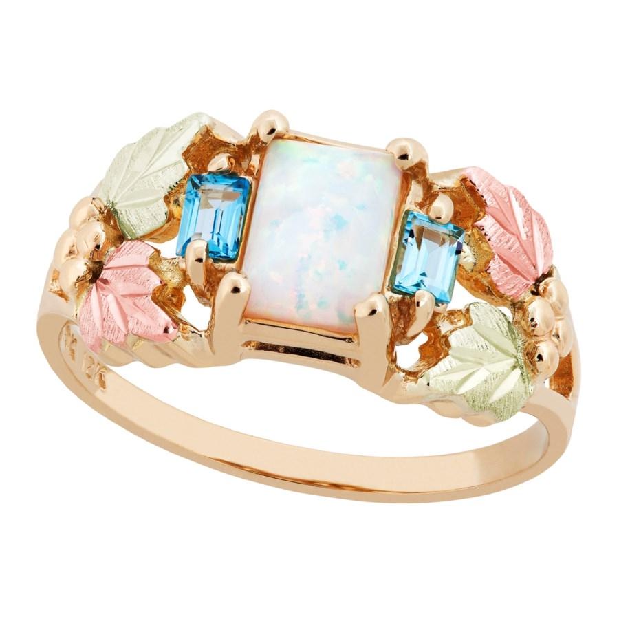 Black Hills Gold Square Opal Ring - Jewelry