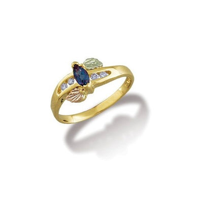 Sapphire and Diamonds - Black Hills Gold Ladies Ring