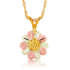Black Hills Gold Sunflower Pendant & Necklace - Jewelry