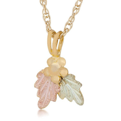 Black Hills Gold Mini Leaves Pendant & Necklace - Jewelry