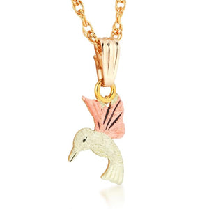 Black Hills Gold Hummingbird Pendant & Necklace III - Jewelry