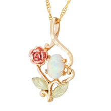 Black Hills Gold Opal Rose Pendant & Necklace - Jewelry