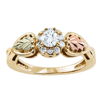 Black Hills Gold 1/3 Carat Diamond Engagement Ring - Jewelry